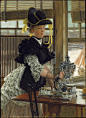 法国画家、插画家：詹姆斯·蒂索（James Tissot，1836~1902）
　　原名叫：雅克·约瑟夫·蒂索（Jacques Joseph Tissot）。他是巴黎上流社会的一位很成功画家，以描绘日常生活中的各种场景展示穿着时尚的女性而闻名。
　　雅克·天梭出生于法国南特市（Nantes），他的父亲马塞尔·塞奥多尔·迪索（Marcel Théodore Tissot）是一位成功的布料商人。他的母亲玛丽·杜兰德（Marie Durand）协助丈夫做家族生意。蒂索在南特度过的青年时期，很可能是他在后期作品中