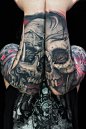 Skull on Arms Tattoos OMG <3