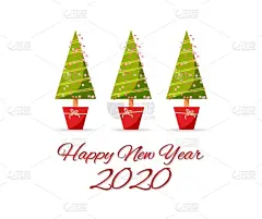 2020,新年前夕,新年,事件,贺卡,圣诞装饰物,雪,英国,杉树,节日