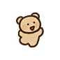小熊免 免扣贴纸