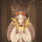 精灵女孩系列_夜游@鹤__插画师作品_涂鸦王国gracg.com