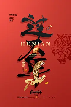 过大年虎年新年过年海报