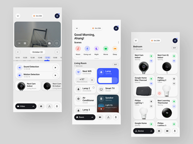 Smart Home Function app application behance concept design home screen ...