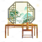 中国风-家具装饰贴纸-桌子