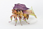 幻想昆虫标本，由树脂和黄铜制作~艺术家：新野宏 ​​​​