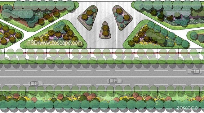 城市道路景观绿化-文化大道景观改造设计P...