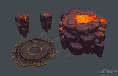 3D熔岩模型 - ￥3D模型库 - CG模型王 - www.cgmxw.com _建筑模型采下来 #率叶插件，让花瓣网更好用#