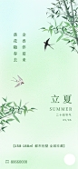 中国传统节气立夏手机海报