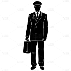 矢量-空姐人物常规贴纸
