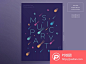 深蓝色背景流星陨石音乐节海报设计矢量素材  - PS饭团网psefan.com