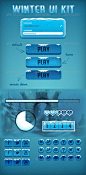 冬天的UI工具包——用户界面网络元素Winter UI Kit - User Interfaces Web Elements应用,蓝色,按钮,计数器,元素,元素,facebook,游戏,心,心,住房和城市发展部,冰,图标,生活,加载程序,加载酒吧,分数,雪,社会媒体,计时器,twitter,ui,用户界面,网页,白色,冬天,youtube app, blue, button, counter, element, elements, facebook, game, heart, hearts, hud, i