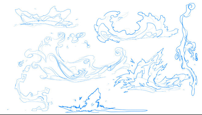 Water sketches and c...