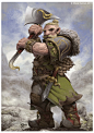 Night Goblin, Daniel Zrom : Oil on paper 
19x14cm (painted area)
Tribute to my very first Warhammer box artwork from Adrian Smith.