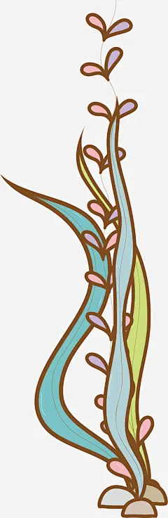 可爱的水草矢量图免抠素材_新图网 https://ixintu.com 创意 卡通手绘 抽象 植物 水生植物 水草 矢量图