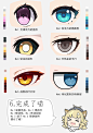#眼睛教程#眼睛参考#眼睛机构#常见6种眼睛上色风格