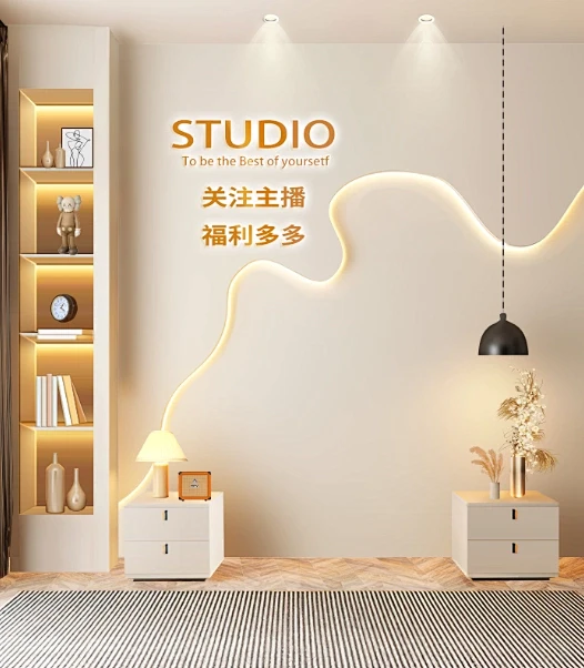 2024轻奢直播间背景墙布3d立体壁纸高级感网红直播间场景布置高级感挂布3d抖音女主播同款直播背景布可定制-tmall.com天猫-花瓣网