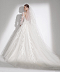 【Elie Saab设计9款pronovias 婚纱】6- Pronovias 2015- MAUI - Wedding dress three quarter sleeves #婚纱2015# #婚纱缎#  #优雅# #时尚# @成都上锦婚纱定制 