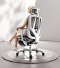 黑白调P7人体工学椅子办公椅电脑椅舒适久坐家用书桌椅电竞椅转椅-tmall.com天猫