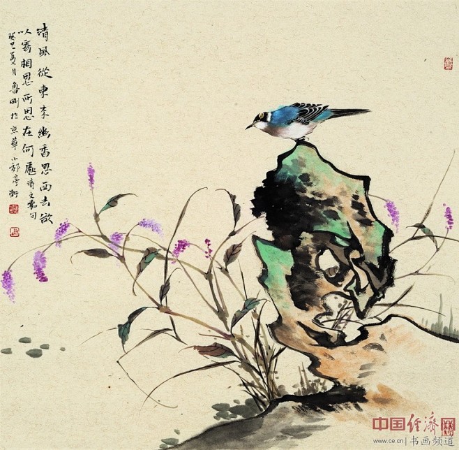 鲁刚工笔画作品