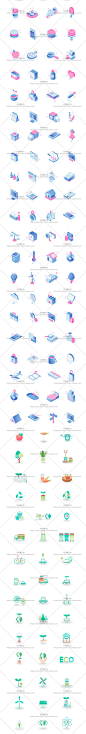 自然生态环境环保食物商业医疗金融2.5D视角等距AI矢量icon素材-淘宝网