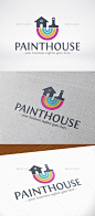 油漆房子标志模板——建筑标志模板Paint House Logo Template - Buildings Logo Templates刷,刷、清洁、丰富多彩的创意,创意设计,装饰,装修,装饰,工程师,房子,房子,房子顾问,改善,房子内部绘画、维护、油漆、涂料服务,油漆店,画笔,打印好,重建,翻新,更新,翻新,翻新,革新者,修复,辊,辊刷 brush, brushes, clean, colorful, creative, creative design, decor, decorate, decorat