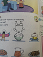 翻开了四年级的妹妹的英语书，谁能想到这是一碗米饭呢