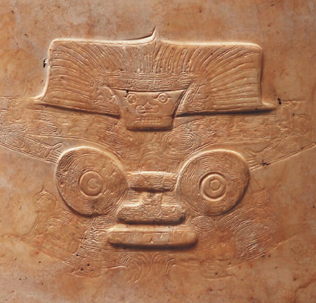 希少 古玉 鶏骨白 上古良渚文化 神人面紋 玉琮