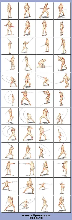【素材】人体动作参考图..各种姿势_手绘漫画吧_百度贴吧
