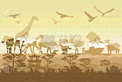 野外动物,自然,概念,野生动物,图像,长颈鹿,狮子,哺乳纲