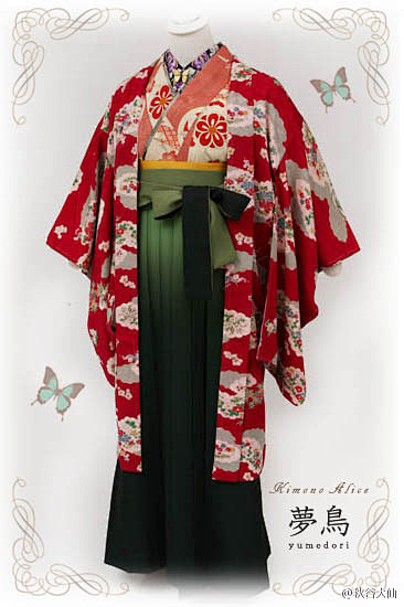 和服女袴羽织的搭配大正浪漫氛围满点花心虽然比较少见虽然很不正式