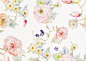 Image of Watercolor Floral Fabric by the Yard
