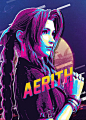 "aerith final fantasy 7" Poster Print on metal by SecondSell Studio