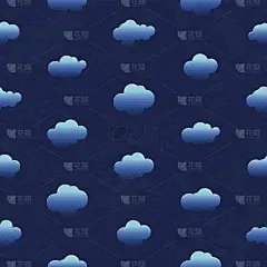 夜空中的云。无缝模式
