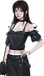 时尚黑衣女