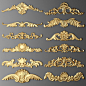 3d cartouches set model