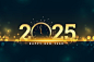 2025年新年艺术数字元素矢量图设计素材