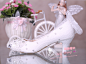 公主蕾丝婚鞋白色珍珠水钻鞋结婚礼服鞋中跟拍婚纱照鞋蝴蝶结女鞋-淘宝网
