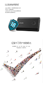 Anker 快充移动电源手机平板通用QC2.0充电宝小巧便携10000+毫安-tmall.com天猫