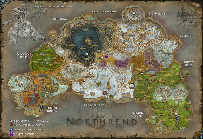 Northrend World Map ...