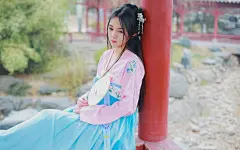 古风汉服美女凉亭感伤写真电脑壁纸