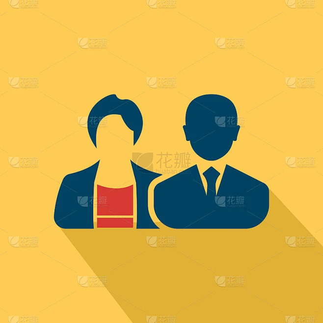 Men and women Colorful vector icon - People avatar素材-花瓣网