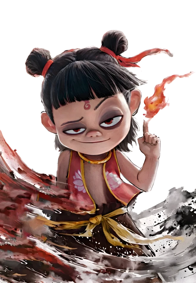 魔童闹海太乙真人敖丙龙王插画印花海报模板(47).png图片-花瓣网