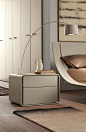 Contemporary style lacquered wooden bedside table Ice Letti_beds Collection by Presotto Industrie Mobili | design Pierangelo Sciuto: 