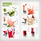 Menu Spring cocktails - bar PEOPLES on Behance