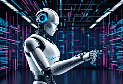 数码网络科技互联网AI机器人模型