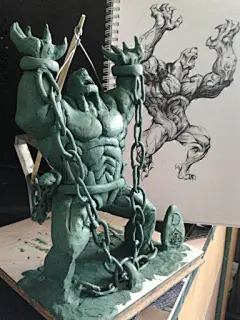bruce jin  的插画 泥塑