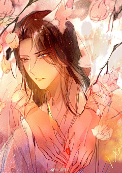 仟茜匀韵采集到二哈和他的白猫师尊(皓衣行)同人插画 漫画