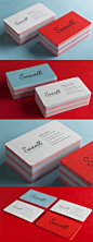 Minimalist Design With Great Colour On A Letterpress Business Card For A Design Studio