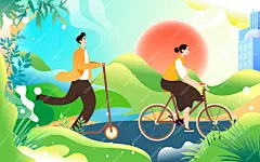 World cycling day, athlete cycling for fitness exercise with buildings and roads in the background,