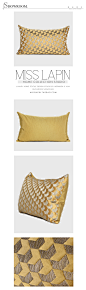 简约现代/样板房家居软装布艺沙发靠包抱枕/黄色箭头图案提花腰枕-淘宝网